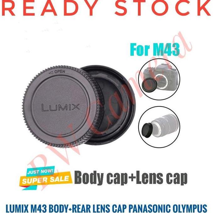 Lumix M43 Body+Rear Lens Cap Panasonic Olympus Lumix Micro M4/3 M43 Mft Gh3 Gh4 G6 G7 G9 Gx1 Gx7 Gx8