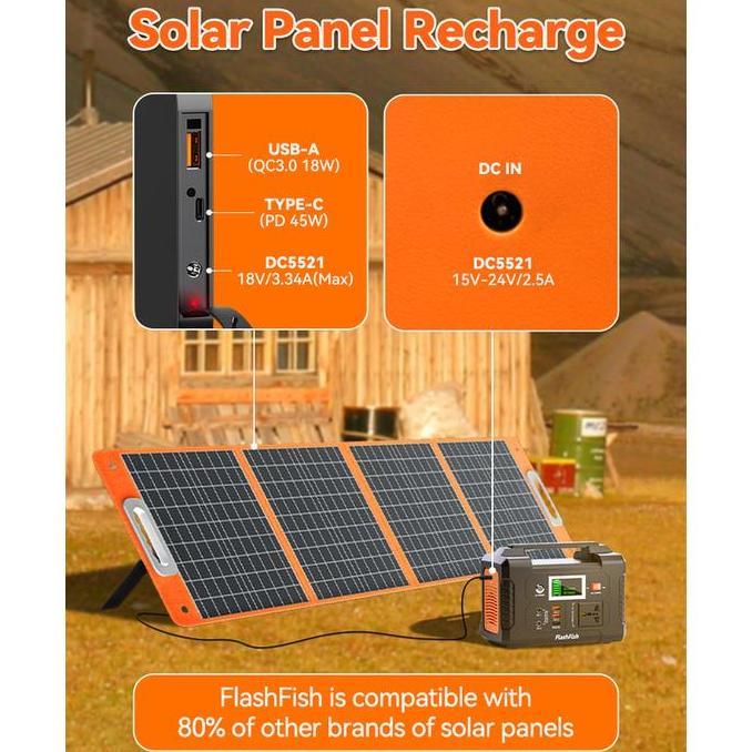 Flashfish E200 Portable Power Station Power Daya Berkemah Bank Batera