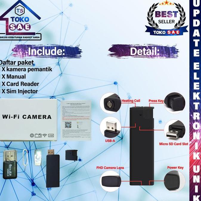 Spy Cam Camera Lighter Kamera Pengintai Tersembunyi Cctv Mini K6 Wifi Kualitas Terbaik Harga Termura