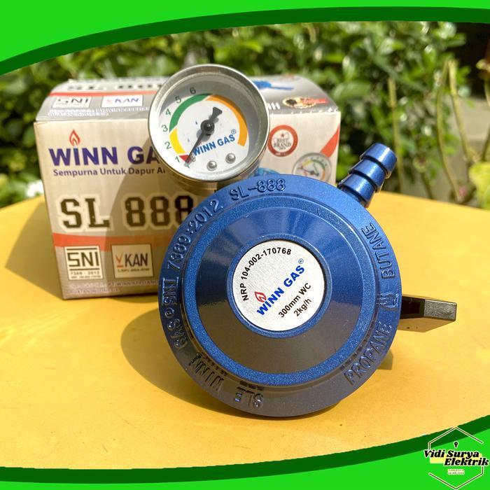 (Termurah) Regulator Gas Dengan Meter Sl-888 Winn Gas Bestseller
