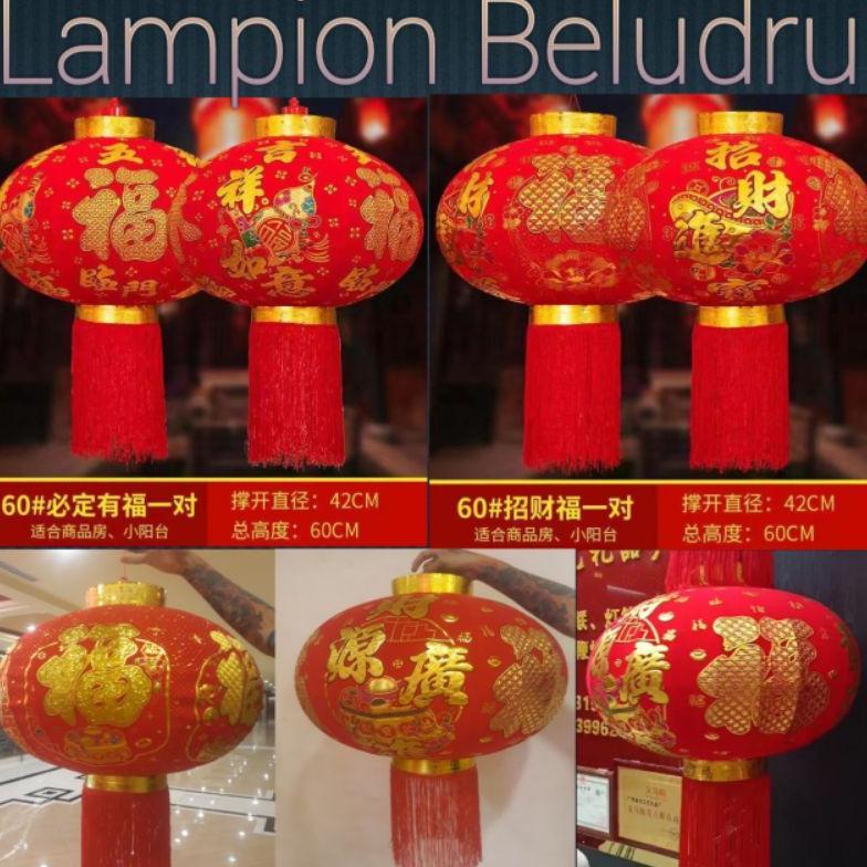 Lampion Beludru / Lampion Imlek / Lentera Kain / Lampion