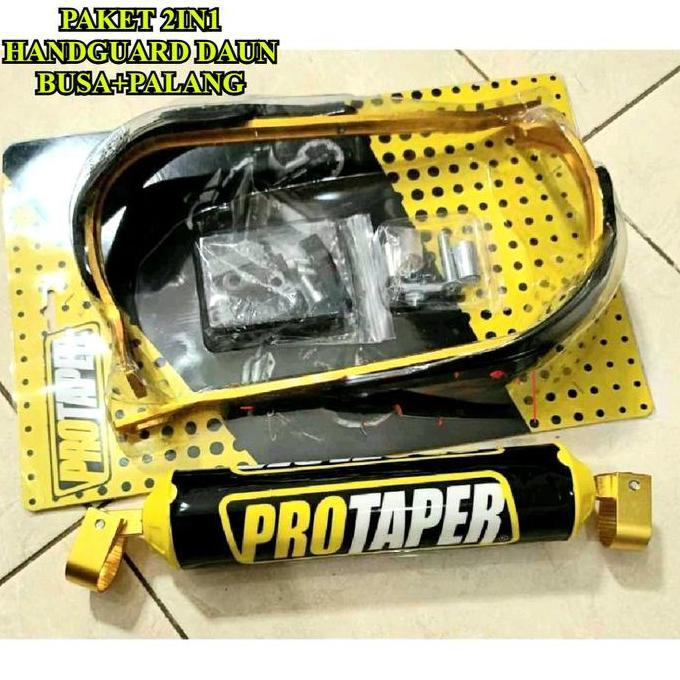 PAKET 2IN1 BUSA PALANG STANG DAN HANDGUARD TULANG DAUN COVER STANG PROTAPER / HAND GUARD + BUSA PALA