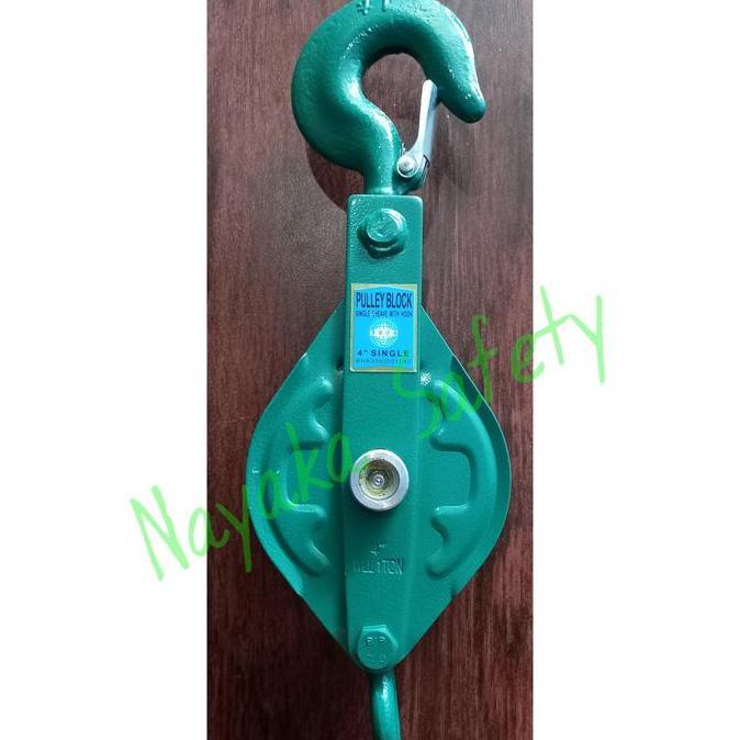 Pulley Block Single Sheave With Hook 4" 1 Ton / Snatch Block 4" ROHA
