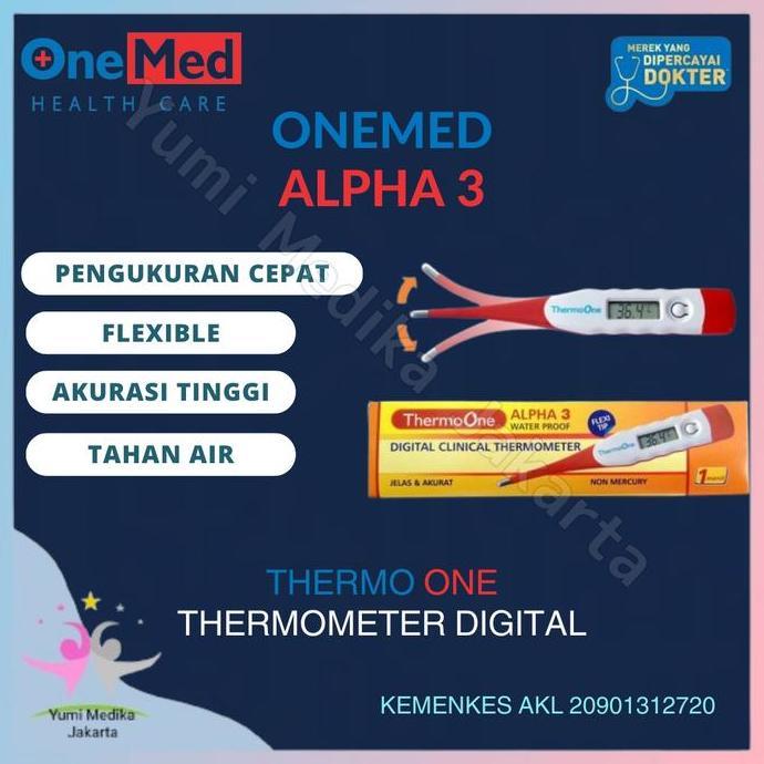 Medikit- Termometer Digital Onemed/Termometer Digital Alpha 3/Fleksibel