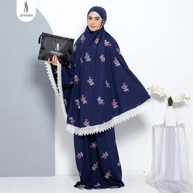 Mukena Dewasa Katun Bordir Kirania Premium Orinal Jennabia