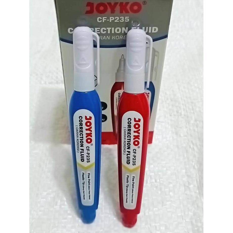 Zxyg- 12 Pcs/ 1 Pak Tip Ex Cair Joyko Cf-P235 [12 Pcs] / Cairan Koreksi Pulpen / Penghapus Cair Joyk