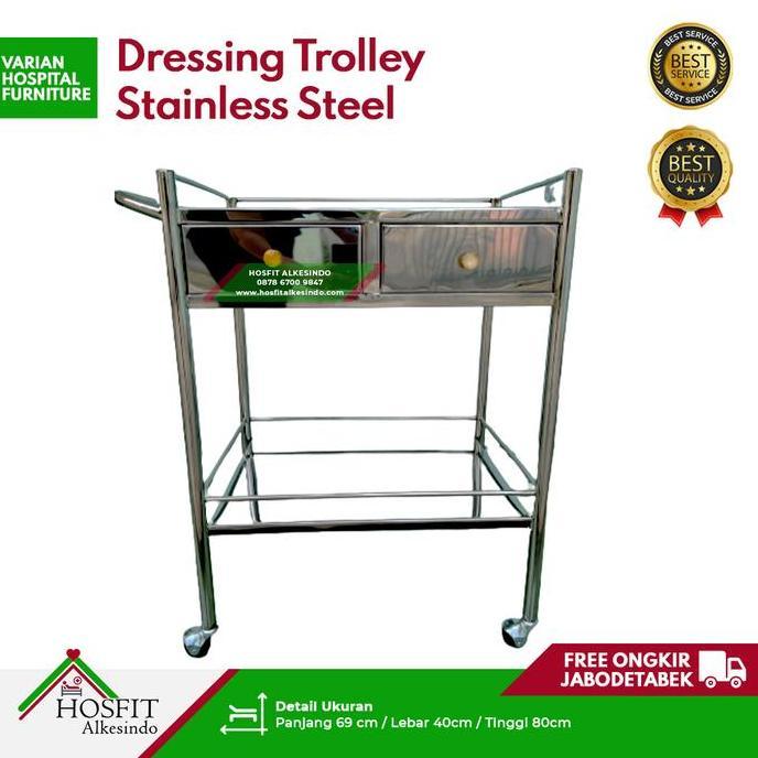 Dressing Trolley - Dressing Troli dengan 2 Laci