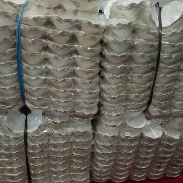 [RY] GROSIR 1 ikat (2000 pcs). sudi bikang putih polos,tatakan kue bikang klepon ukuran 8cm