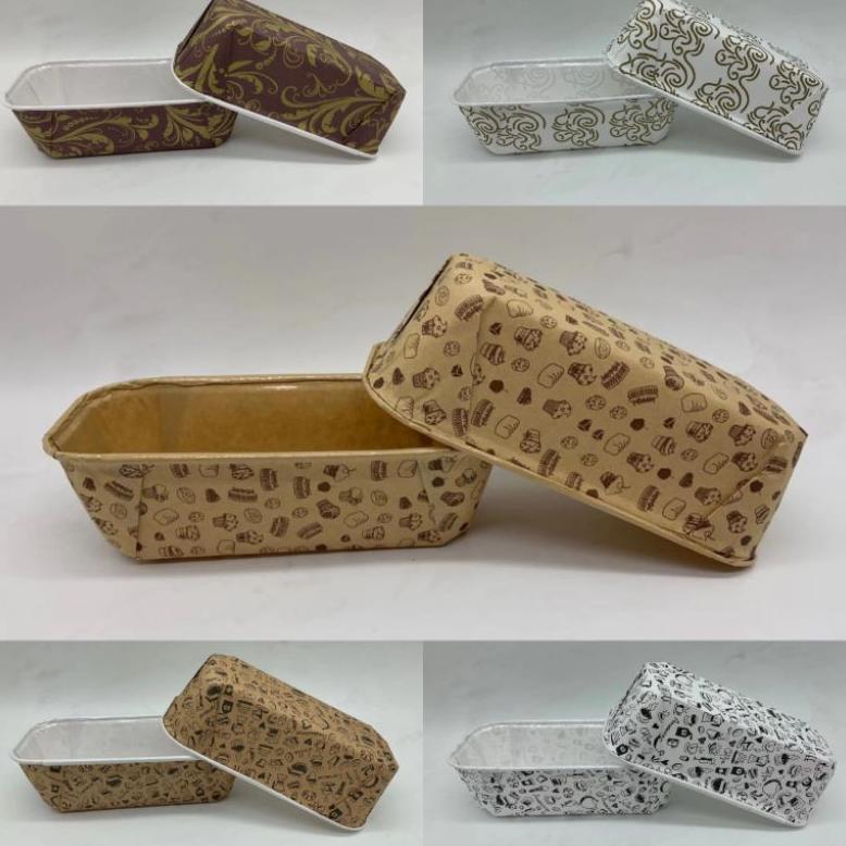 [RY] bread cup paper babka cup loaf pan tempat kertas alas roti laminasi besar cake roti sisir dipos