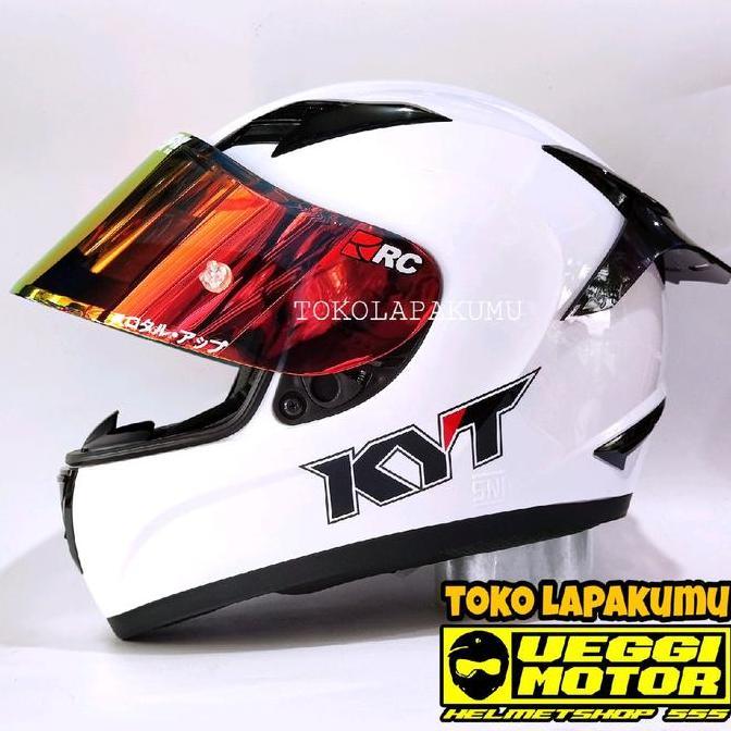 Kyt R10 White Solid Paket Ganteng High Quality