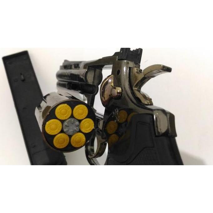 Gifme- Korek Api Model Pistol Colt Phyton 357 Ada Peluru Seperti Asli - Murah