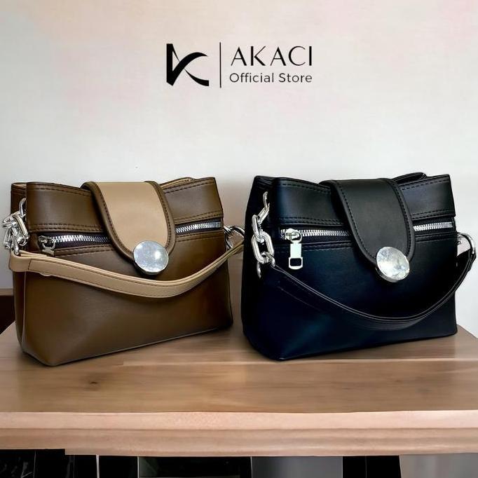 Updown- Akaci Store | Becka Tas Selempang Bahu 09-8276 Bahan Ms Halus 2 Ruang Tas Wanita Kekinian Sl