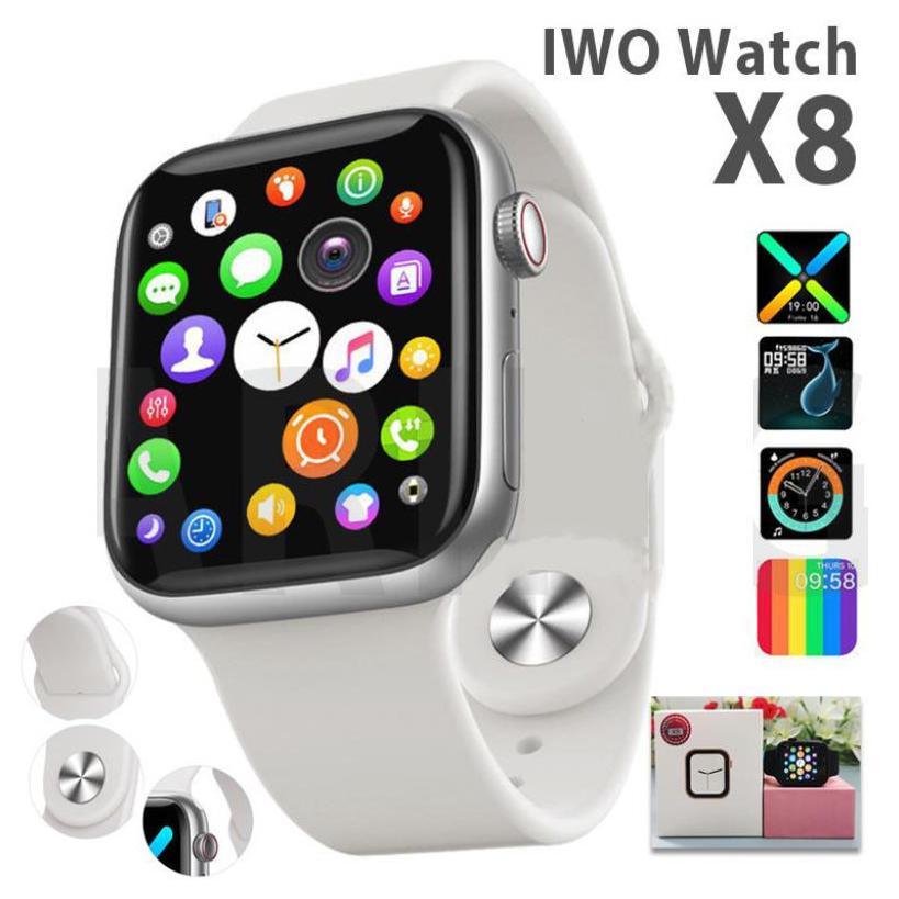 hot sale x8 smartwatch jam tangan pintar iwo 13 bluetooth call monitor stopwatch smart watch card 8 