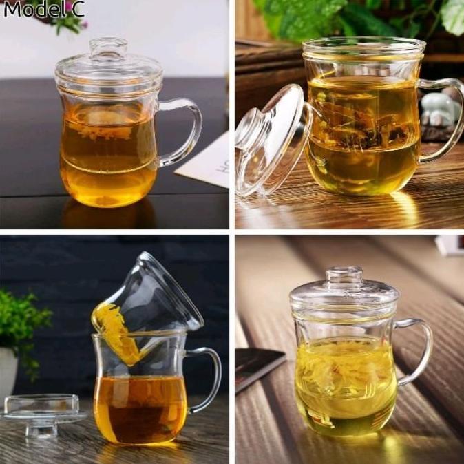 GELAS INFUSER GLASS TEAPOT REMPAH JSR ANTI PANAS