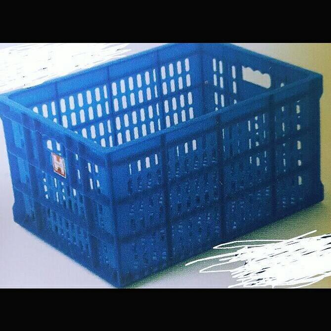 Box Container Hanata 2201 Plastik Krat Keranjang Industri Rak Susun Serbaguna Sayur Buah Ikan Kotak 