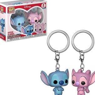 Gifme- Funko Pocket Pop Keychain Gantungan Kunci Stitch & Angel Gantungan Kunci Couple Funko  Pop