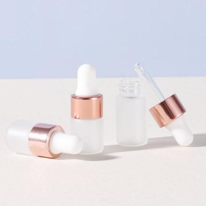 Botol EssentialOil Mini Dropper Rose Gold Glass Dropper Bottle 1ML - 5