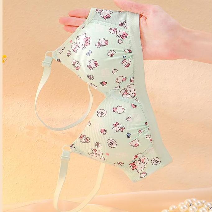 Promo Bra Set Dengan Celana Dalam Tanpa Kawat Busa Tipis Bh Remaja Pelajar Wanita Fashion Motif Kara