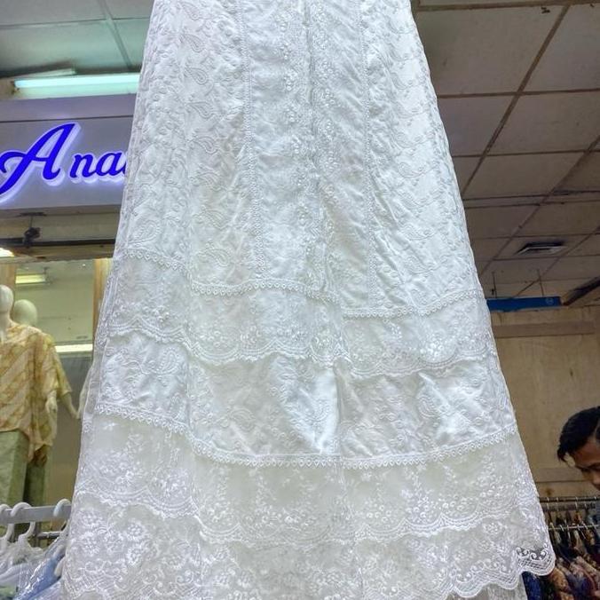 Mukena bahan sutra Paris KD renda tile