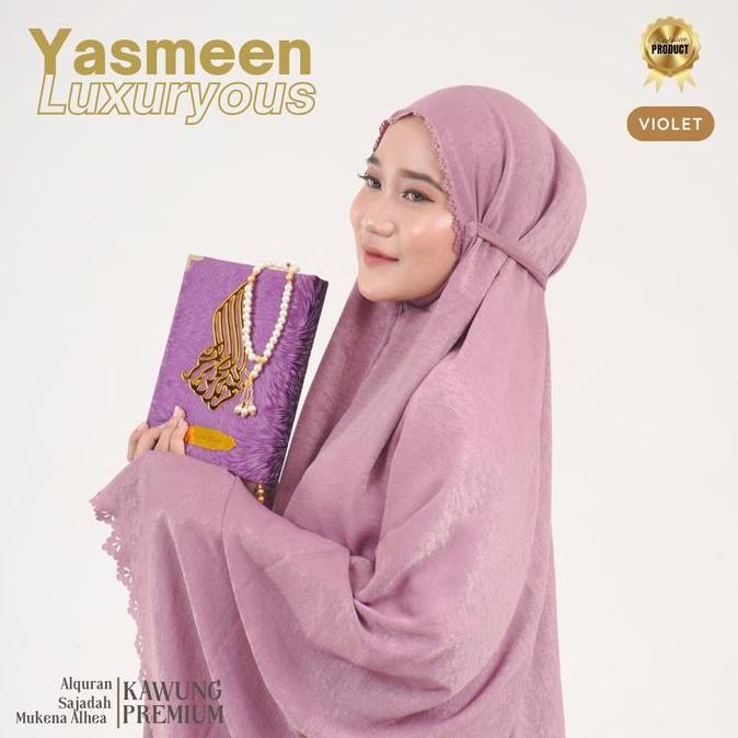 Mukena/Alquran/Sajadah Seserahan Free Tasbih, Tuding, Custom Nama di Alquran Motif YASMEEN LUXURIOUS