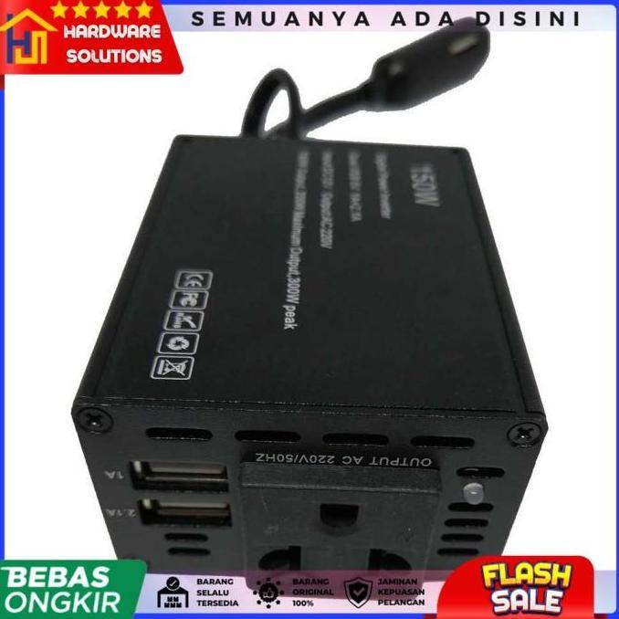 TAFFWARE Power Inverter Mobil dengan 2 USB Port 150W 220V - PI-150W