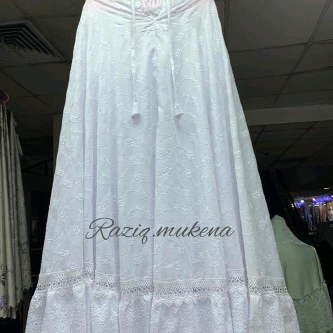 Mukena dewasa katun paris bordir premium Mukena bordir renda rempel Katun Kain Atasan Bunga Cantik P