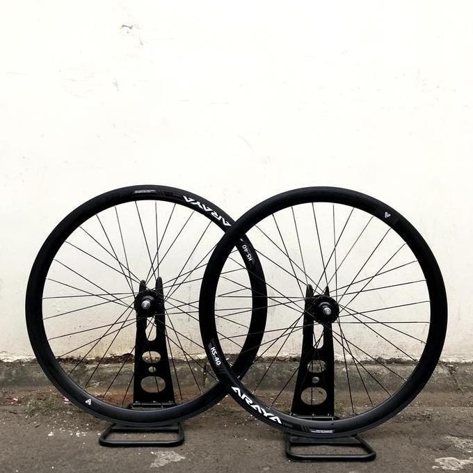wheelset araya ks40 32 hole spoke aero pipih fixie sepasang