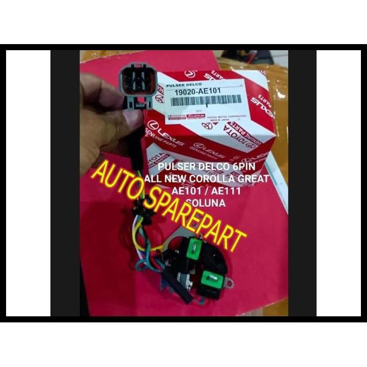 TERLARIS PULSER DELCO GREAT AE101 SOLUNA ALL NEW COROLLA AE111 SOCKET 6 PIN ORI 