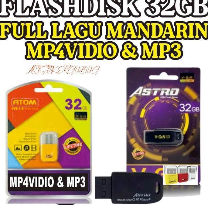 (Lagu Mandarin) Flashdisk 32GB sudah full lagu mandarin mp4&mp3 lagu bisa cod otg storage penyimpana