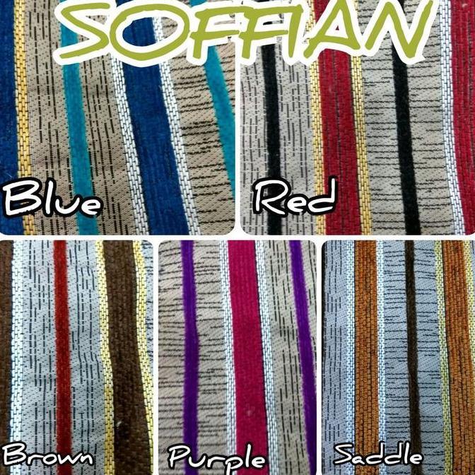 JAVAZAVSTORE BAHAN KAIN KURSI MEUBEL SOFA REGENCY MOTIF GARIS KLASIK - SOFFIAN