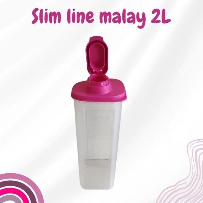 Tupperware botol minum 2ltr slimline slim line 2L biru Original