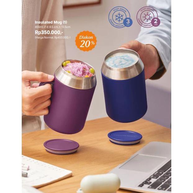 Gelas termos tupperware insulated mug (1) promo Original