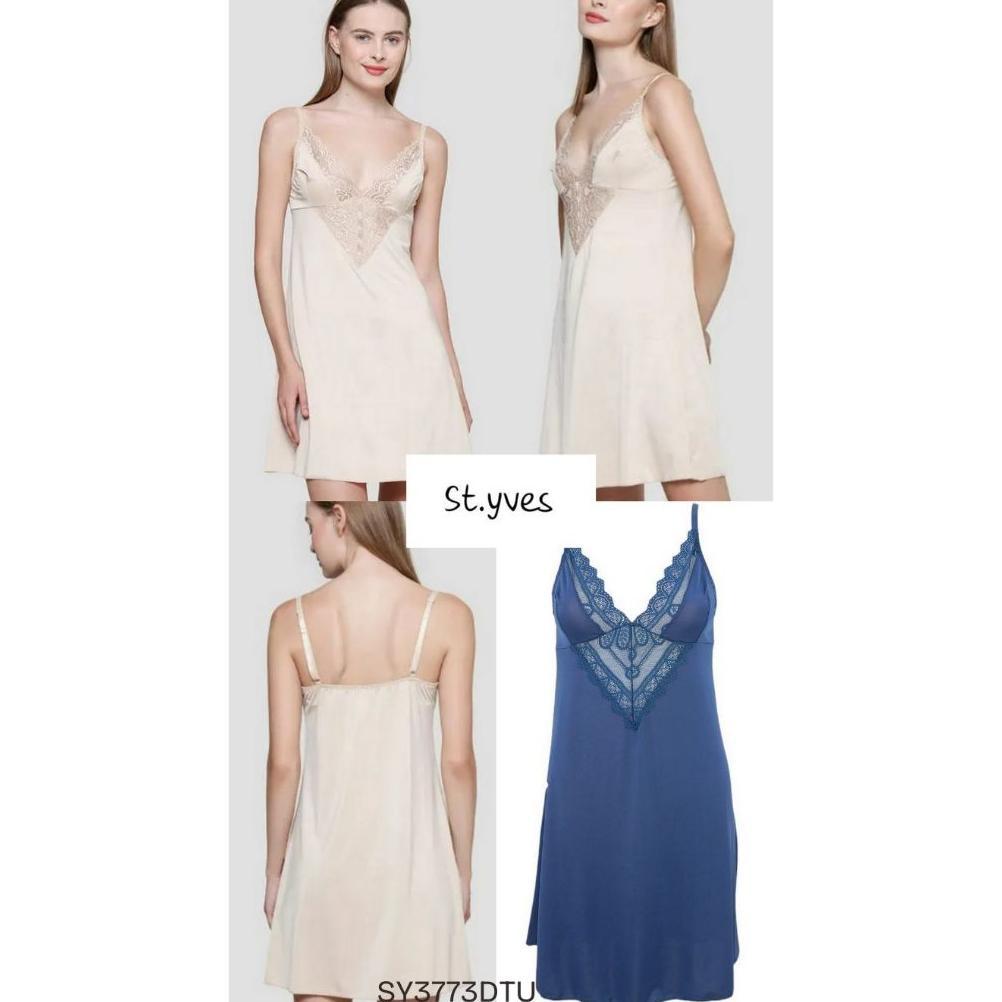 Lingerie / Baju Tidur Wanita Tanpa Busa ST YVES Mix Hias Lace Sleepwear Baby Doll Pakaian Dalam Dast