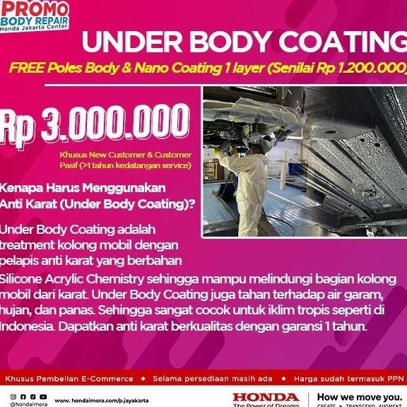 TERBARU - Under Body Coating free Poles Body (New Customer)