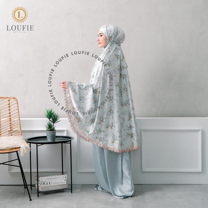 LOUFIE - Mukena Dewasa Silk Foil Premium Motif Maheera