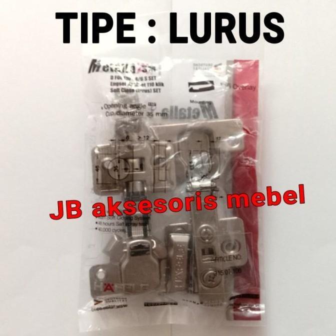 Allthebest ENGSEL SENDOK HIDROLIS LURUS HAFELE / ENGSEL PINTU LEMARI SLOW MOTION