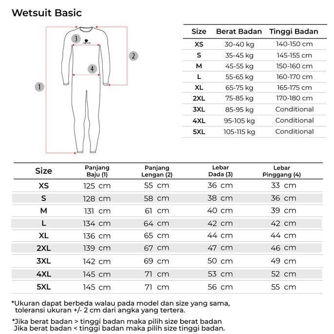 Tiento Wetsuit Basic Black Swimwear Baju Celana Pakaian Renang Diving