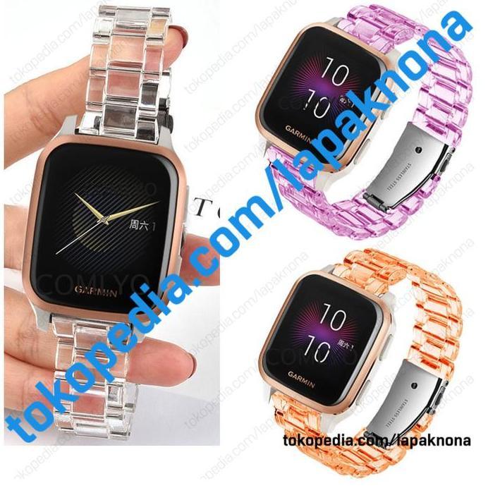 Ready 20mm TRANSPARENT RESIN Strap Garmin Venu SQ 2 Plus Forerunner 570 - 42mm 165 245 645 55 Music 