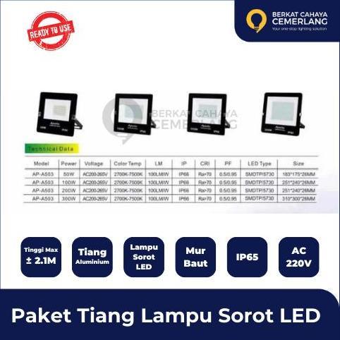 Tiang lampu portable , tiang lampu sorot , tiang lampu