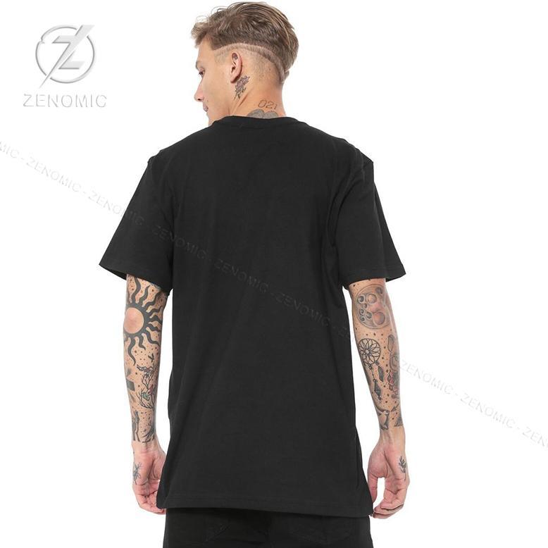 Cuci Gudang Kaos Pria Pocket Keren Distro Zenomic Hypebeast Korea Style Dance Hip Hop Black & White
