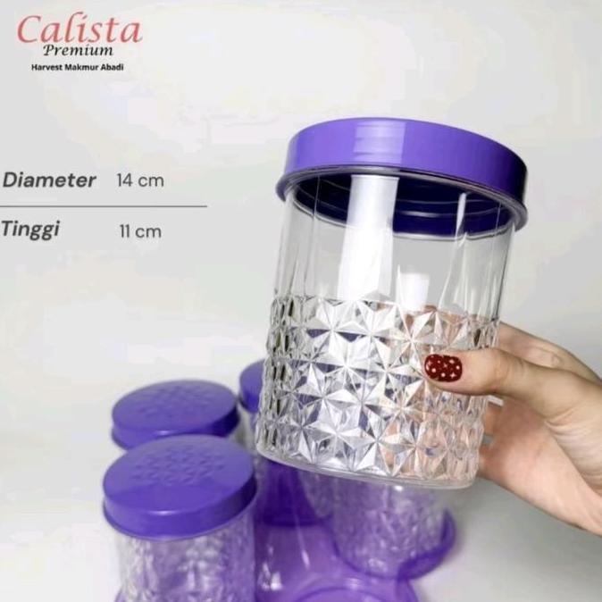 Toples Premium Calista Kristal 5 Daun Toples Lebaran Cantik Elegan