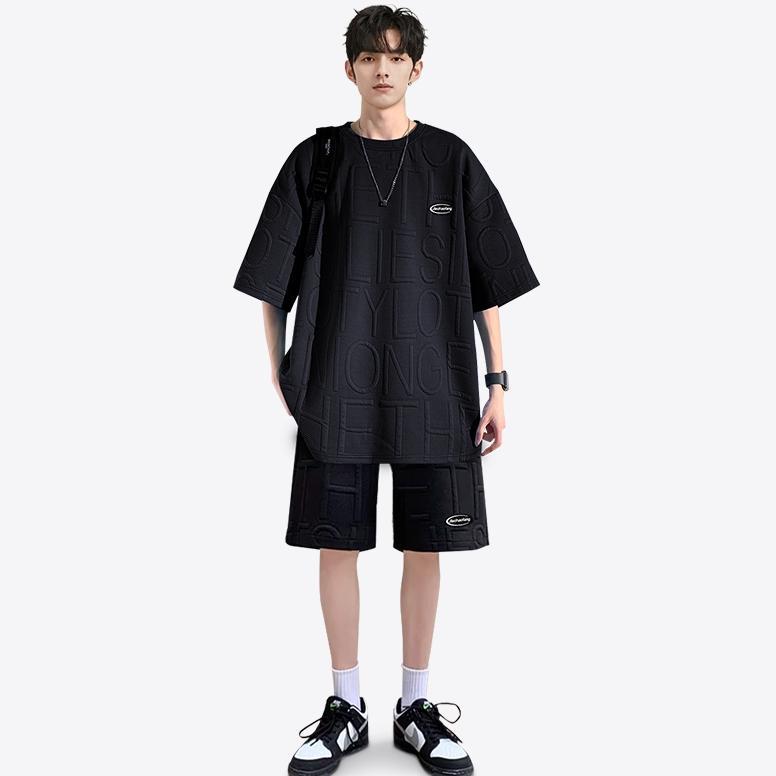 BEST DEALS LIVVEHARFT-1 SET OUTFIT PRIA SETELAN PRIA SATU SET PRIA POLOS SETELAN KAOS KAOS PRIA KORE