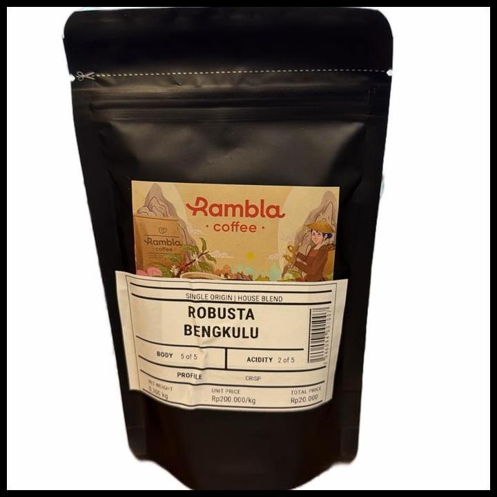 DISKON RAMBLA COFFEE KOPI ROBUSTA BENGKULU 100 GRAM