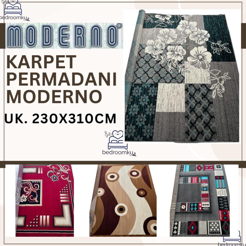 Karpet Permadani Moderno/Belmont/Aurora/Bianco Ukuran 230x310cm Karpet Lantai Jumbo Original
