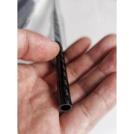 (Allthebest) 33Cm Pipa Karbon carbon Tube 3K OD diameter 8mm ID 6mm Panjang 330mm