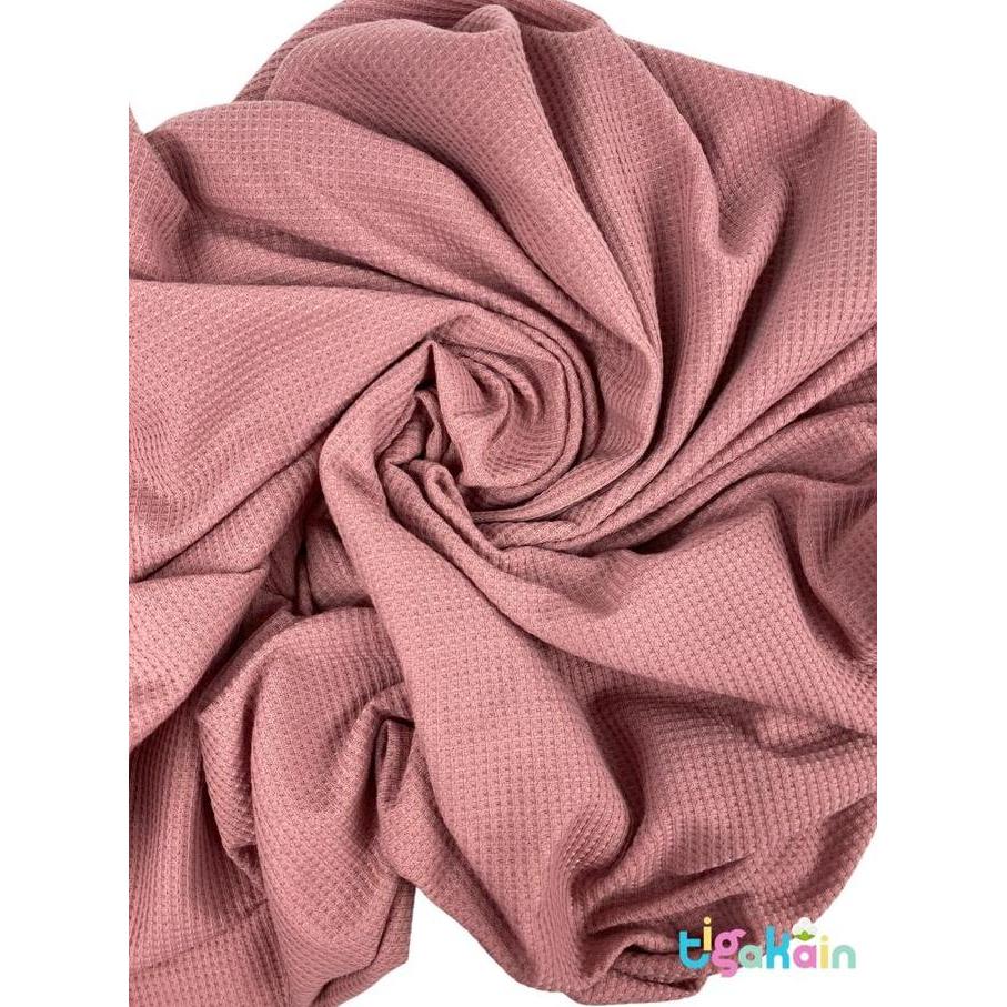 Kapanpun- 0.5 Kilogram Kain Waffle Knit Bahan Waffle Vniqlo