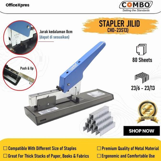 samok275 - Stapler Jilid Heavy Duty / Staples Besar 23S13 Combo