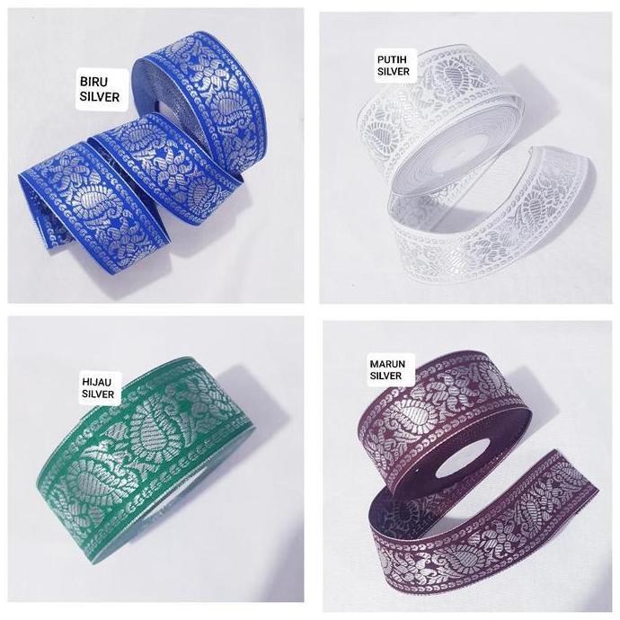 Kapanpun- Pita Renda Motif Batik Gold Lebar 5Cm Isi 20Yard