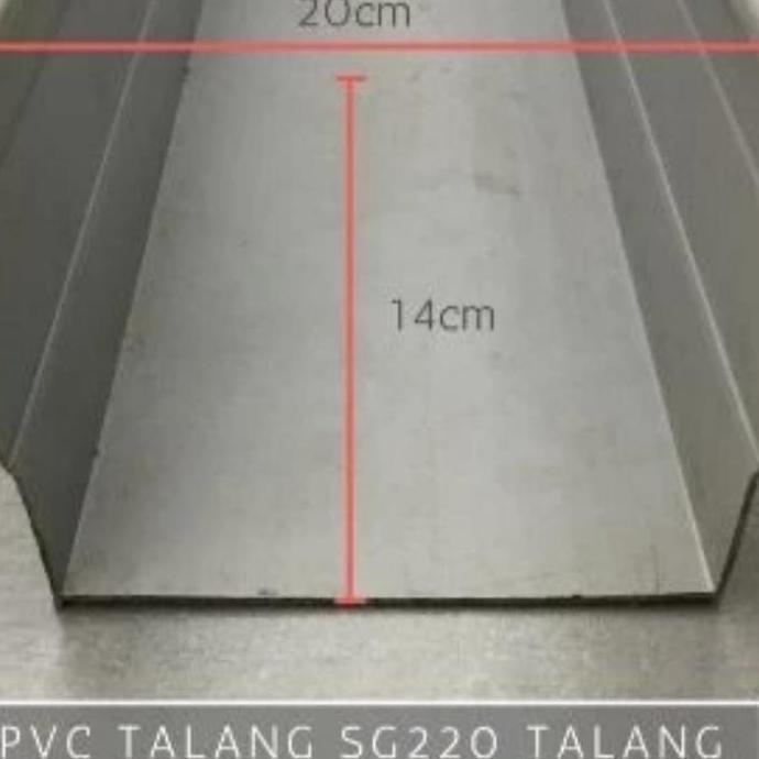 Backwill- Talang Air Per Meter Pvc Kotak Sg 220 8" 8 Inch