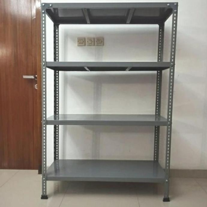 rak besi 4susun/ rak siku lobang/ rak gudang/rak minimalis Penyimpanan Anti Karat